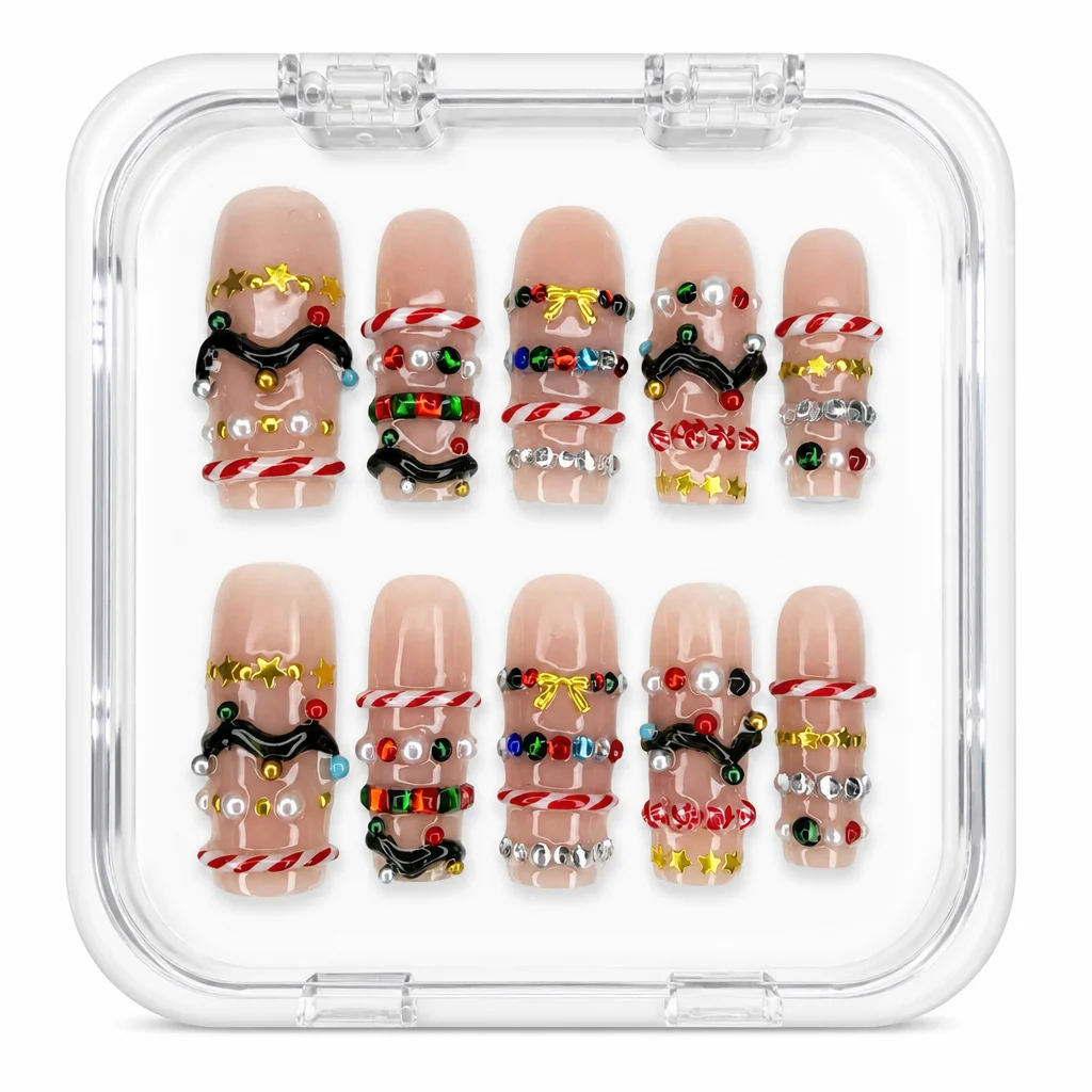 Press-on Nails Wholesale $14.90 Festive Charm Wraps by Yabe Vietnam