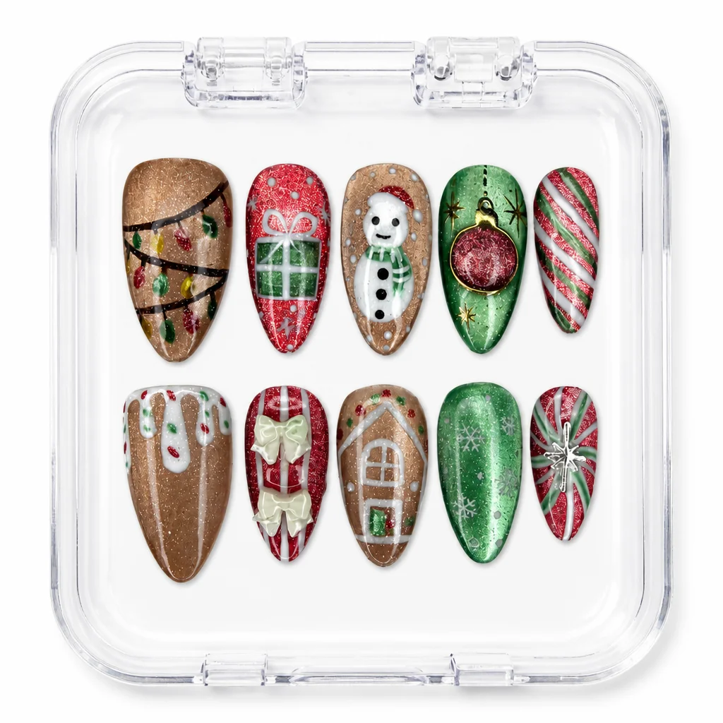 Press-on Nails Wholesale $14.90 Holiday Joy Nails by Yabe Vietnam