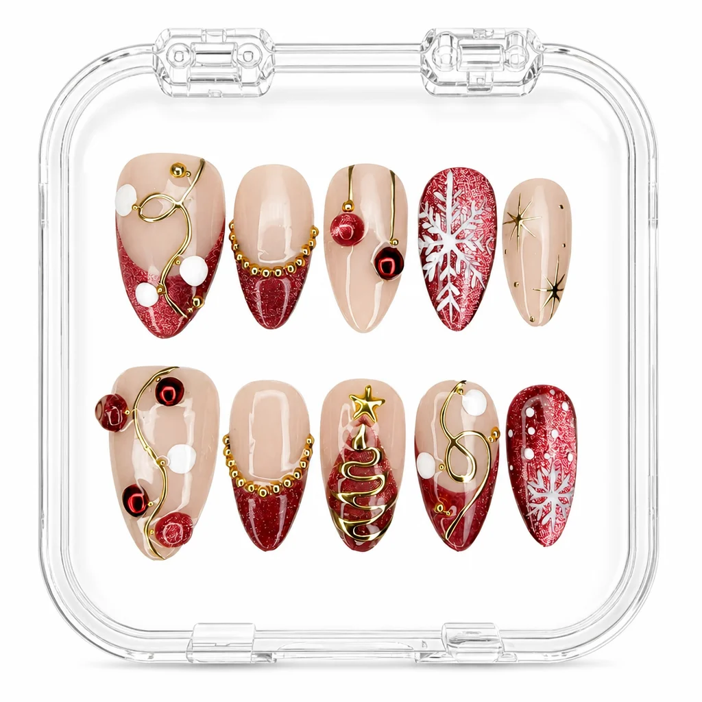 Press-on Nails Wholesale $14.90 Merry & Bright Nails by Yabe Vietnam